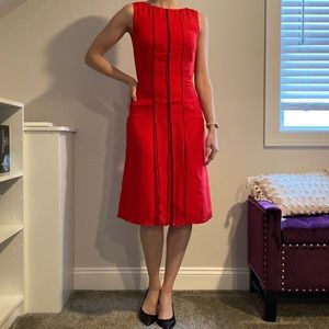 Carolina Herrera Red Silk Georgette Dress
